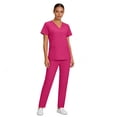 thumbnail image 5 of Scrubs for Women Set Medical Uniform - V-Neck Top & Straight Leg Pants with Pockets, Nurse Workwear, 5 of 5