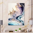 thumbnail image 2 of Designart Blue, Gold And Purple Abstract Waves II Canvas Wall Art, 2 of 5