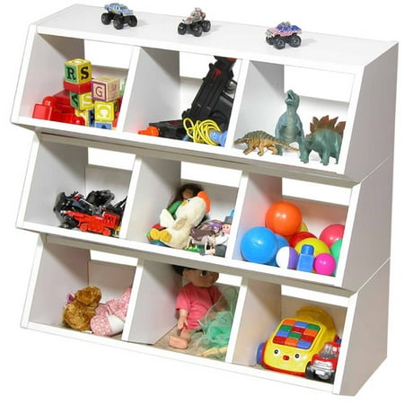 3 bin stackable toy organizer