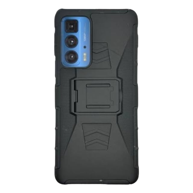 Funda Uso Rudo Clip 360 Para Motorola Edge 20 Pro Más 2 Micas De Cristal