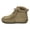 Khaki, variant on Women's Moccasin Snow Boots Fur Lined Warm Lace up Non Slip Winter Indoor Outdoor Ankle Boots