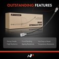 thumbnail image 6 of A-Premium Rear Inner Brake Hydraulic Hose Compatible with Select Nissan Models - Titan 2017 2018 2019, 5.6L - Replace# 46210EZ05C, 6 of 8