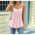 thumbnail image 4 of Dycnvjo Women'S Tank Tops Sleeveless Summer Top Spaghetti Strap Spring Shirt Loose Fit Beach Vacation 2025 Casual Light Pink L, 4 of 7