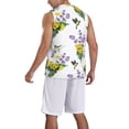 thumbnail image 5 of Wukai Lavender Flowers Men’s Basketball JerseyMedium, 5 of 7