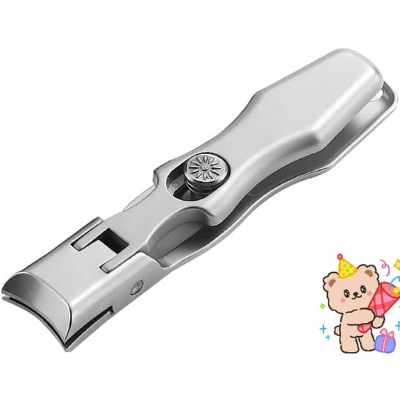Cumuul Nail Clipper, Heavy-Duty Wide Jaw Design, Stainless Steel, Anti-Splash Nail Catcher, Portable with Safety Lock