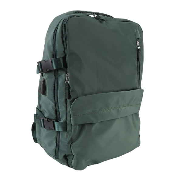Travel Laptop Backpack, Personal Item Travel Bag Breathable Shoes Compartment for School Black,Beige,Pink,Dark Green