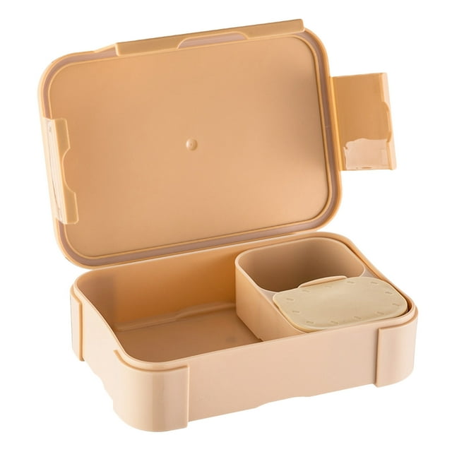 Binwennn Student Worker Microwave Heated Lunch Detachable Partition Silicone Sealed Lunch Self Contained Tableware Portable Lunch Mini Storage Containers Cute Containers Hot Packs for Food Kitchen