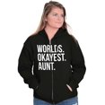 thumbnail image 4 of Worlds Okayest Aunt Niece Nephew Cute Zip Hoodie Sweatshirt Women Brisco Brands S, 4 of 5