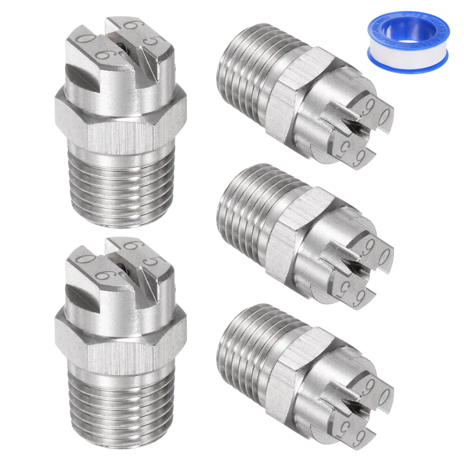PULVERISATEUR,9CM--Buse de pulvérisation en acier inoxydable, 5 pièces