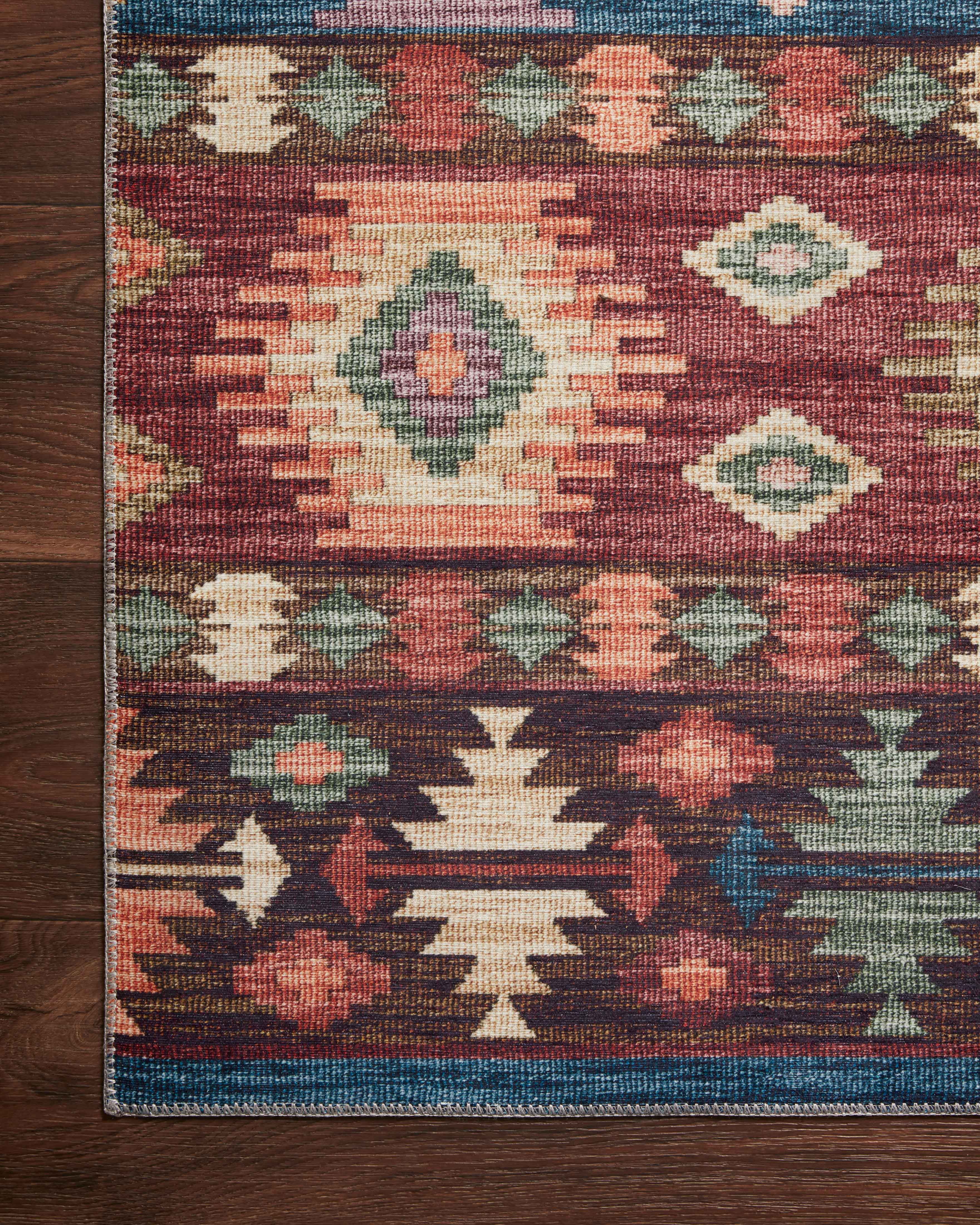 Turkish & Persian Kilim-Style Zion Fiesta, Multi 7-6" x 9-6" Area Rug
