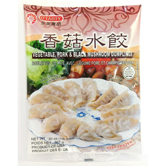 O' Tasty Vegetable, Pork And Black Mushroom Dumplings, 20 oz