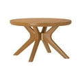 thumbnail image 3 of Plank+Beam Cross Leg Modern Coffee Table, 30" Solid Wood Tables for Living Room, Round Center Table, 3 of 9