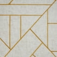 thumbnail image 3 of Archaeo Jigsaw Embroidery Linen Blend Curtain, 50"W x 108"L, Gold/Linen, 3 of 4