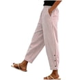 thumbnail image 4 of Bnwani Pants for Women, Fashion Wide Leg Elastic Waist Drawstring Causal Pants, 4 of 8