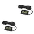 thumbnail image 1 of Methold Termómetro digital con sonda temperatura humedad LCD impermeable 5V 12V bebé baño incubadora indicador para interior negro Negro 2piezas, 1 of 6