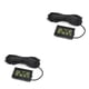 thumbnail image 1 of Methold Termómetro digital con sonda temperatura humedad LCD impermeable 5V 12V bebé baño incubadora indicador para interior negro Negro 2piezas, 1 of 6