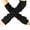 Black, variant on HNMKIU Long Knitted Fingerless Braided Wrist Warmers Textured Hand Mittens for Cold Weather Arm Black,One Size