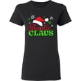 thumbnail image 3 of Inktastic Auntie Claus with Christmas Santa Hat and Snowflakes Women's T-Shirt, 3 of 5