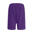 thumbnail image 5 of Shorts for Women Women's Sports Comfortable Elastic Waist Drawstring Shorts Womens Shorts Clearance! Purple M, 5 of 5