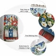thumbnail image 5 of Small Stall Shower Curtain 36x78 Inch Narrow Half Size Star Stripe Flag Bath Curtains Bathroom Decor Patriotic Red Blue Poppy Flower Bird Waterproof Fabric Shower Curtain Set with Hooks 36 Inch, 5 of 6