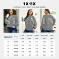 thumbnail image 4 of SHEWIN Oversized Sweatshirts for Women Plus Size Pullover 2025 Fashion Stripe Fall Tops Black White 5X, 4 of 8