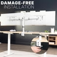 thumbnail image 3 of VIVO White Telescoping Dual Ultrawide 27" to 38" Monitor Heavy Duty Desk Mount, 3 of 9