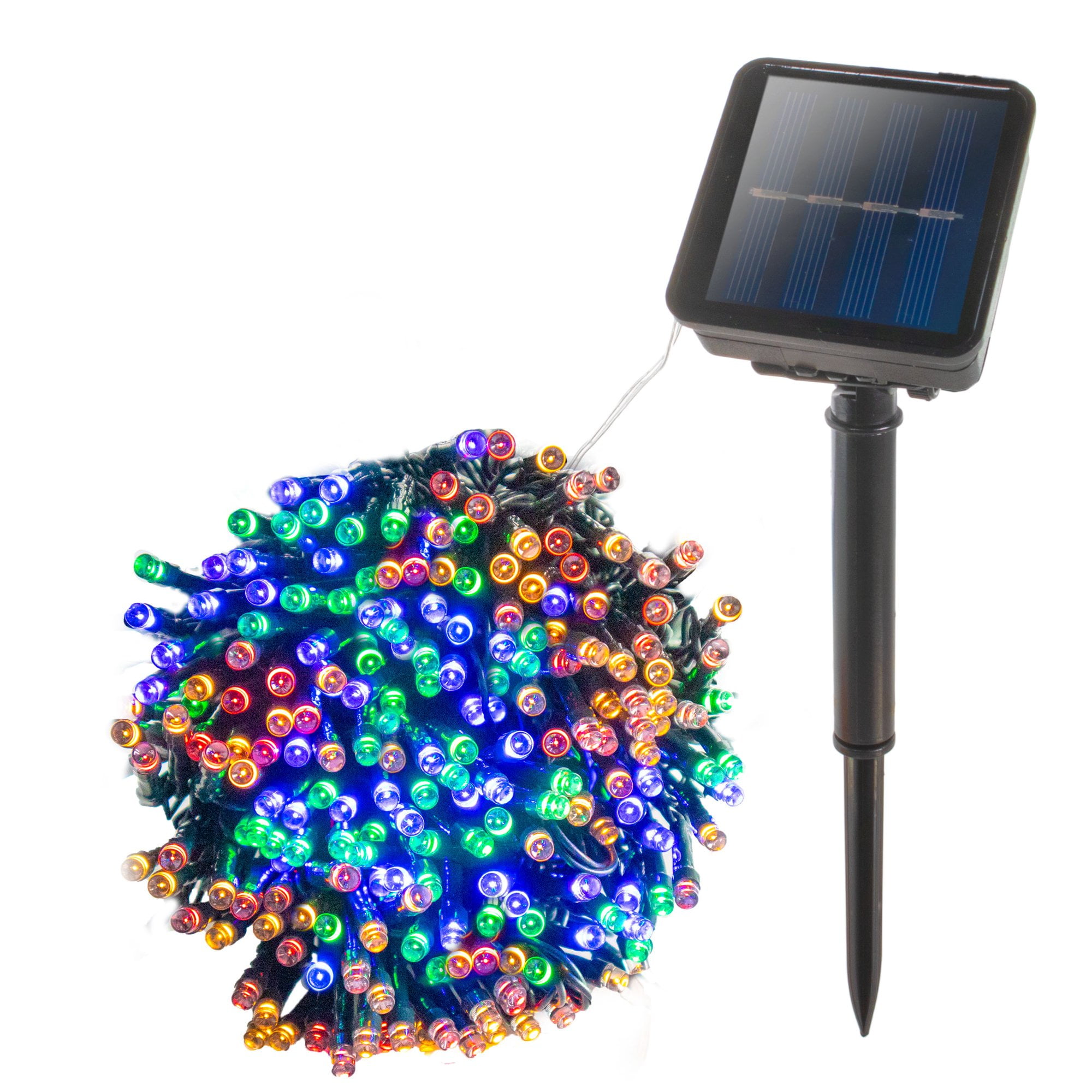 Solar Christmas LED String Lights 3 Color 2 Functions Outdoor Garden Patio R 
