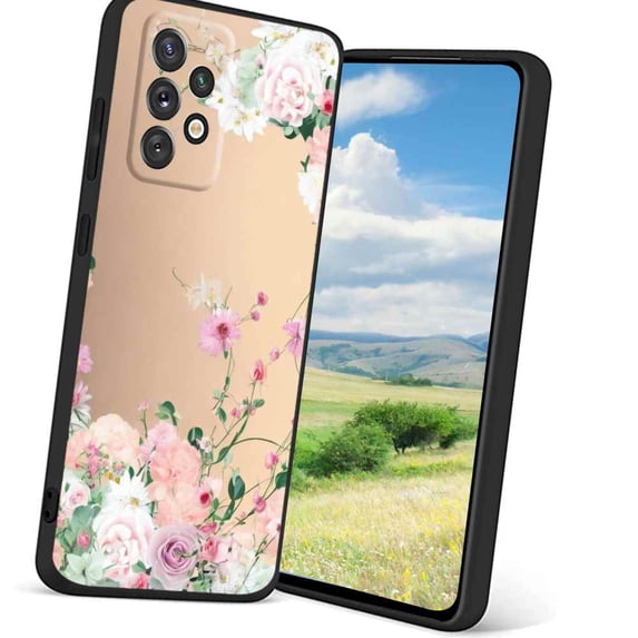 Compatible with Samsung Galaxy A32 5G Phone Case, Floral-Flowers-Cute22 Case Men Women, Flexible Silicone Shockproof Case for Samsung Galaxy A32 5G