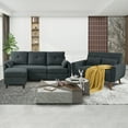 thumbnail image 3 of Soscana Living Room Furniture Set,Convertible L Shaped Sectional Sofa Couch and Loveseat, 3 Seater with Storage Ottoman and 2 Seater, Modern Seating Set for Apartment Living Room Office Studio, 3 of 9
