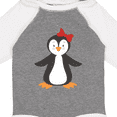 thumbnail image 4 of Inktastic Cute Penguin, Girl Penguin With Red Ribbon Boys or Girls Long Sleeve Baby Bodysuit, 4 of 5