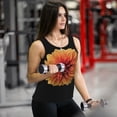 thumbnail image 6 of Daiia Orange Dalia Printed Womens Workout Tops for Women Quick-dry Tank Tops Mesh Yoga Shirts Athletic Running Tank Tops Sleeveless Gym Clothes-XX-Large, 6 of 7