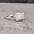 thumbnail image 4 of Rainbow Moonstone Ring, Rough Moonstone Gemstone Ring, June Birthstone, Prong Band, 925 Sterling Silver, Womens Ring, Christmas, Thanksgiving, Handmade, Statement Jewelry, Rough Gemstone Jewelry, 4 of 5
