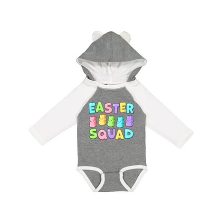 

Inktastic Easter Squad Cute Pastel Marshmallow Bunnies Gift Baby Boy or Baby Girl Long Sleeve Bodysuit