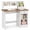 Natural, variant on Costway Kids Study Desk with Keyboard Tray & Drawer, Side Bookshelf & Upper Shelves White + Gray
