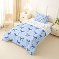 thumbnail image 2 of Erosebridal Blue Princess Bow Twin Comforter Sets For Girls,Dreamy Bowknot Kids Bedding Set,Colorful Stars Reversible,2 Pieces, 2 of 7