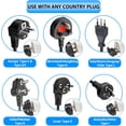 thumbnail image 2 of Europe to US Plug Adapter, 6 Pack UK to US Plug Adapter, India to US Plug Adapter, Universal Travel Adapter for USA, Europe Australia UK Italy to American Outlet Adapter-Type B, 2 of 8