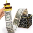 thumbnail image 1 of Happy Birthday Day Money Box for Cash Gift Pull Money Gift Boxes for Cash Money Box for Cash Gift Black & Gold Money Holder for Cash with Pull Out Card DIY Set Surprise Birthday Gift Box, 1 of 6
