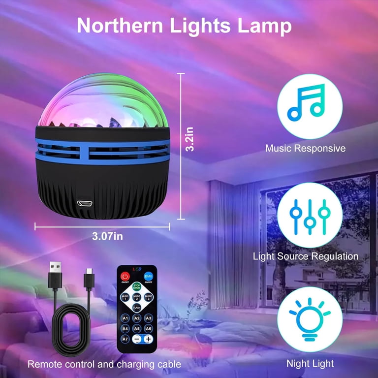 Maxrock, Galaxy Projector, Black Hole with Remote Control, Night