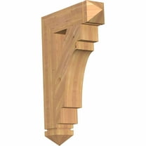 Ekena Millwork 4"W x 30"D x 38"H Merced Arts & Crafts Rough Sawn Bracket, Western Red Cedar