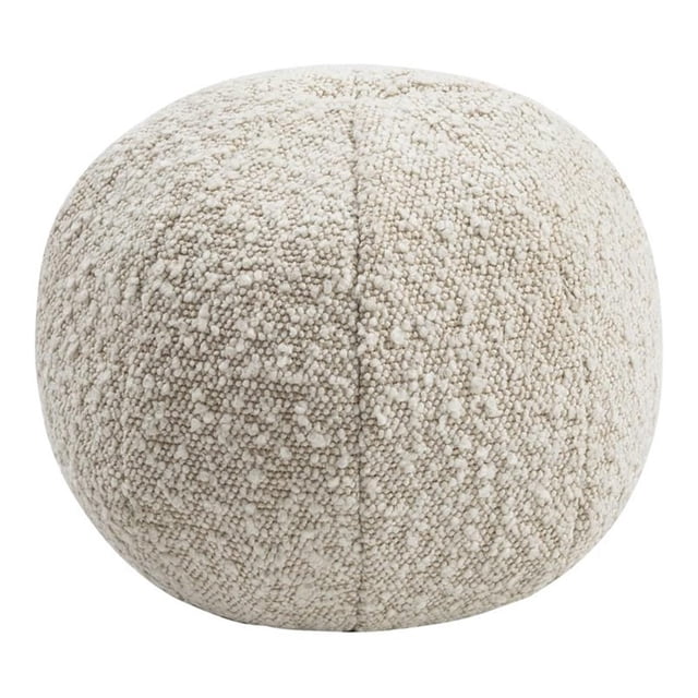 TOV Furniture Boba 9x9" Boucle de Transition Coussin en Tissu Polyester Beige