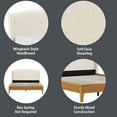 thumbnail image 6 of Better Homes & Gardens Springwood Upholstered Queen Bed, Shearling and Light Honey Finish, 6 of 20