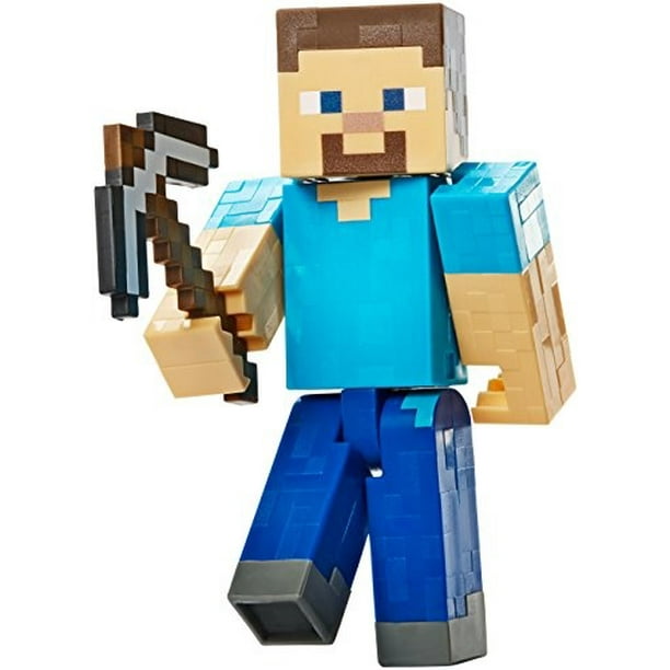 Minecraft Basic Action Figures Series 1 Steve with Pickaxe Walmart