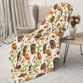 thumbnail image 3 of Sikiie Thanksgiving Turkey Cozy Flannel Fleece Throw Blanket: Lightweight & Thick for All Seasons - Perfect for Women, Men, & Kids"80"x60", 3 of 6