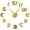 Gold,27inch, variant on Backwards Reverse DIY Large Number Wall Clock Modern Giant DIY Clocks 3D Mirror Effect Wall Sticker DIY Huge Wall Watch Decor(Black,27inch)