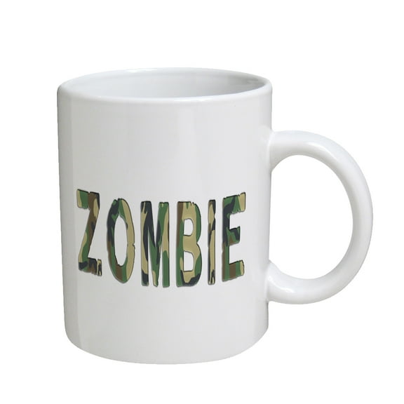 KuzmarK Coffee Cup Mug 11 Ounce - Zombie Camoflauge