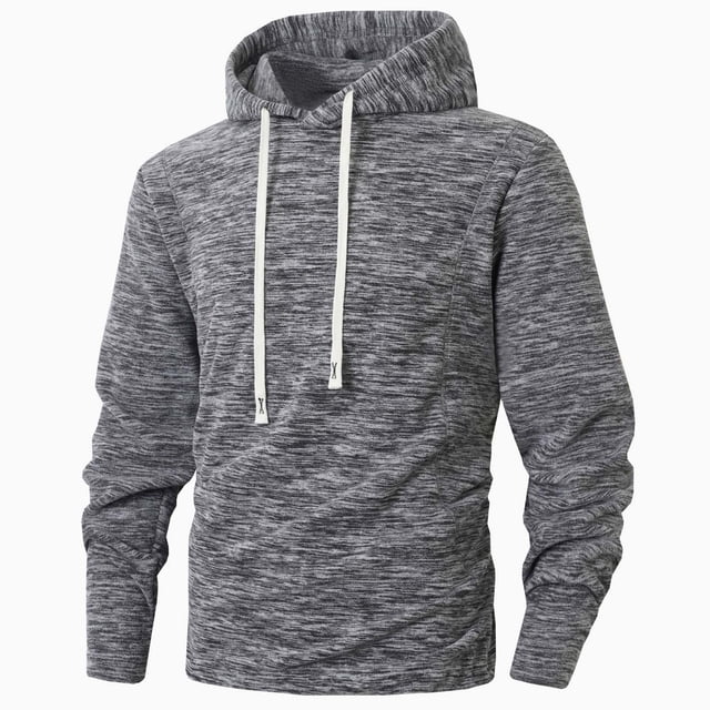 Dolkfu sudaderas de forro polar para hombres, sudadera sólida con cordón, casual, suelta, camisetas de pullover para hombres XXL