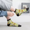 thumbnail image 2 of Fuzoiu Cute Avocado Print Adult Socks, Crew Moisture-wicking Socks, Unisex Cushion Crew Socks,Casual Sports Ankle Socks, 2 of 7