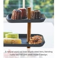 thumbnail image 3 of Yamazaki Home Three-Tier Accessory Tray, Walnut, Steel, 3 of 7