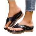 thumbnail image 7 of Bkhluea Women Wedge Flip Flop Sandals Open Toe Hollow Out Slip On Thong Shoes for Summer Beach Vacation Casual Daily Walking, 7 of 7
