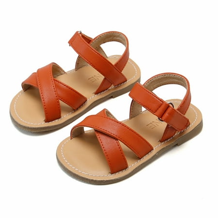 

THEE BRON Girls Sandals-Toddler Kids Dress Open Toe Summer Sandals(6-12M)